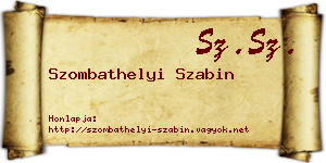 Szombathelyi Szabin névjegykártya
